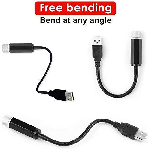 Star Projector USB Light, Adjustable Galaxy Flexible Portable Lamp- Black