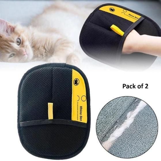 Pet Hair Removal Gloves (Pack of 1 / Pack of 2)
